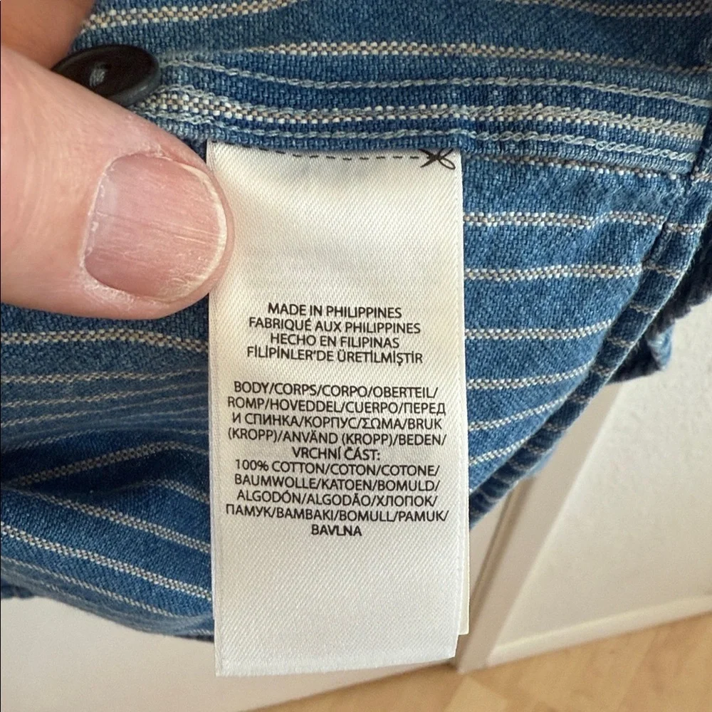 Polo by Ralph Lauren Blue Striped Casual Button Down Shirt - Picture 3 of 8